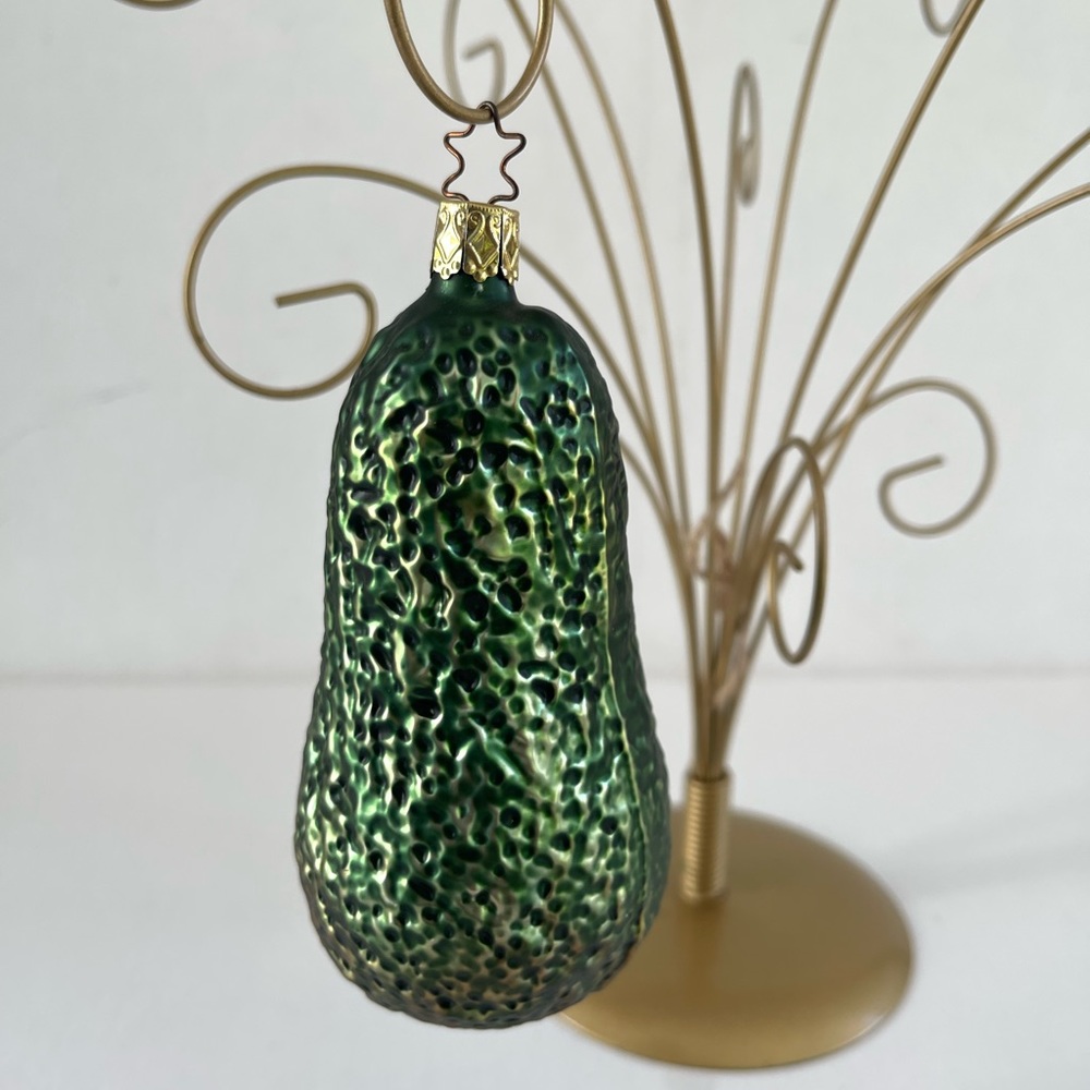 Inge Glas Glass Avocado Ornament